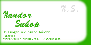 nandor sukop business card